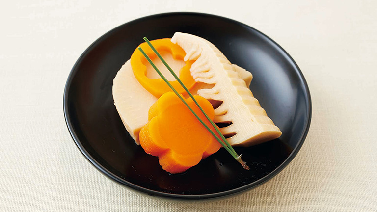たけのことにんじんの煮しめ