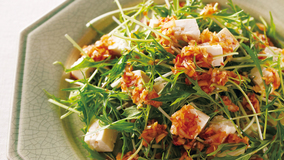 豆腐と水菜の中国風サラダ