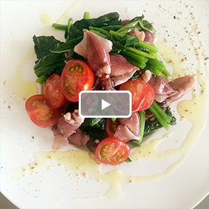 ほうれん草とほたるいかのジンジャーマリネ