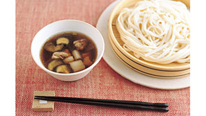 鶏肉となすのつけうどん