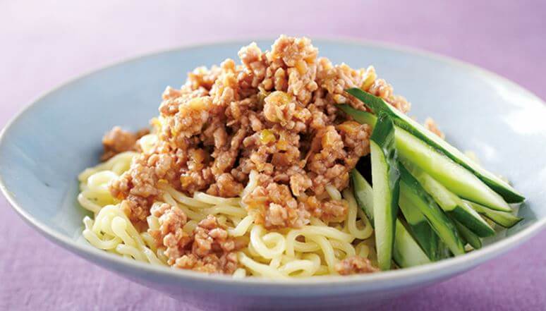 きゅうりとひき肉の冷やしタンツー麺