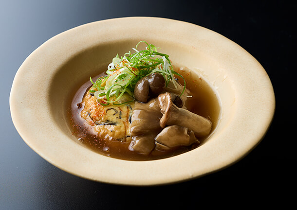 飛龍頭（がんもどき）ときのこのあん仕立て