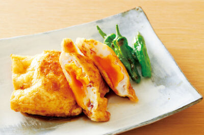 油揚げの卵詰め焼き