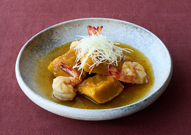 かぼちゃと海老の炊いたん