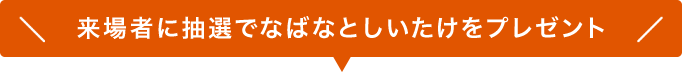 来場者に抽選でなばなとしいたけをプレゼント 