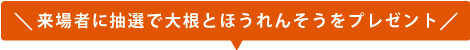 来場者に抽選でプレゼント