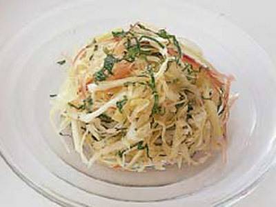 しそ みょうが入りキャベツのせん切り レシピ 田中 愛子さん みんなのきょうの料理 おいしいレシピや献立を探そう