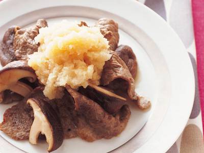 牛肉としいたけのおろしポン酢かけ レシピ 高城 順子さん みんなのきょうの料理 おいしいレシピや献立を探そう