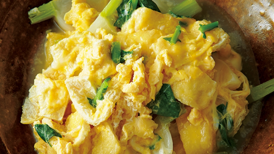 油揚げとかぶの卵とじ レシピ 大庭 英子さん｜【みんなのきょうの料理】おいしいレシピや献立を探そう