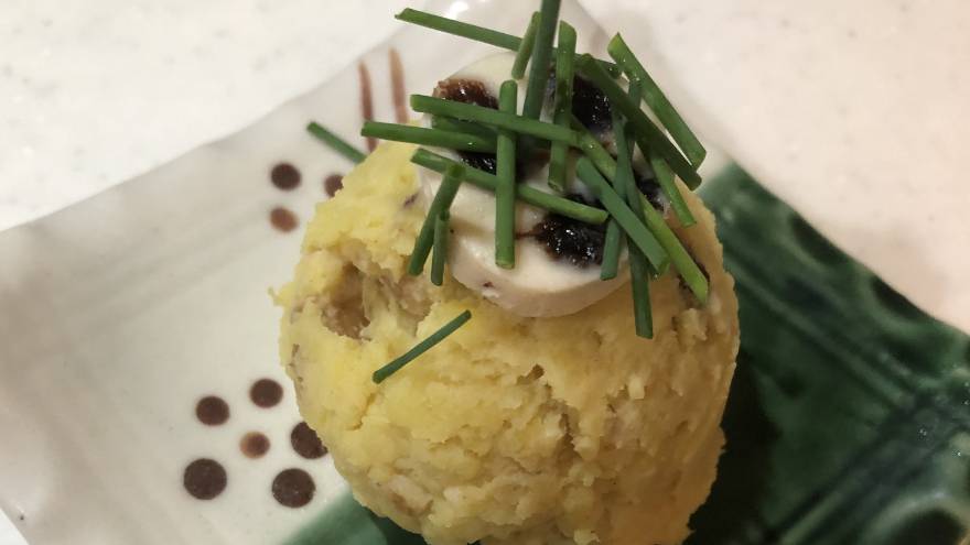 小岩井 レーズンアンドバターでサツマイモポテサラ