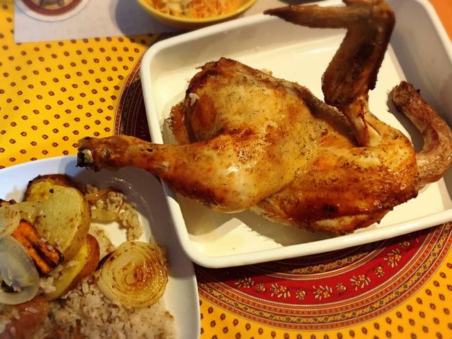 鶏の半身でローストチキン