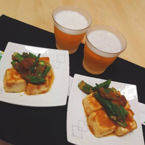 豆腐とオクラでヘルシー居酒屋メニュー