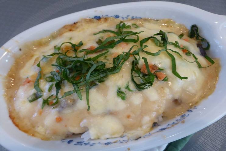 鮭フレークの和風味噌ドリア