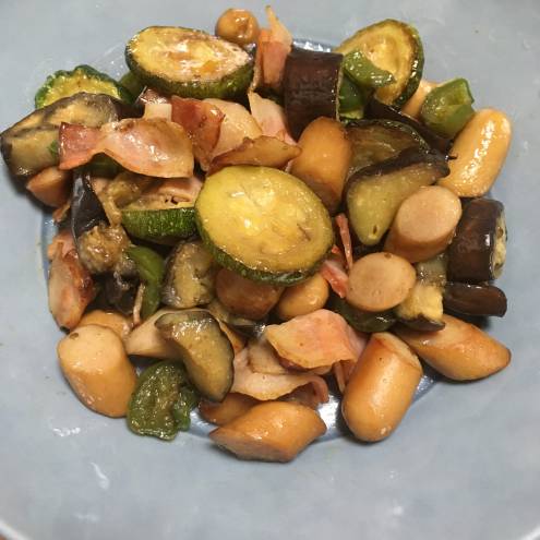 夏野菜のみりん炒め