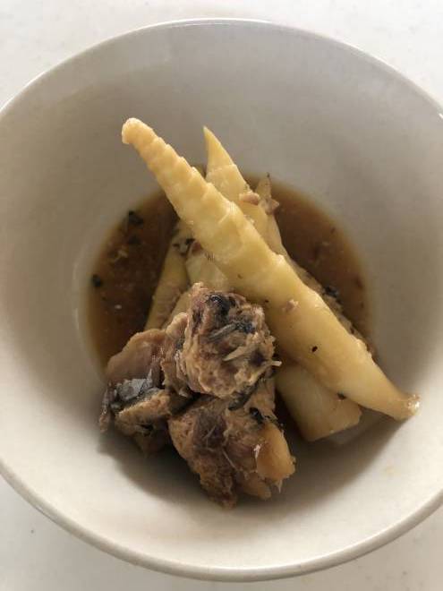 たけのことさばの味噌煮