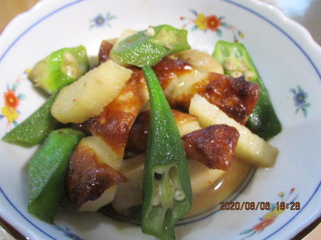 オクラと長いもで免疫力アップな煮物