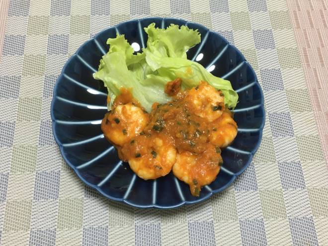 辛くないエビチリ風炒め