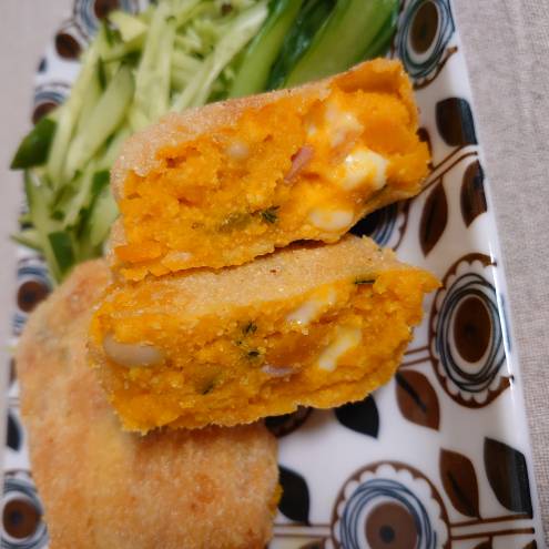 おからパウダーでかぼちゃコロッケ