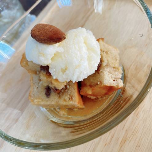 おからパウダーと豆腐とリンゴのケーキ