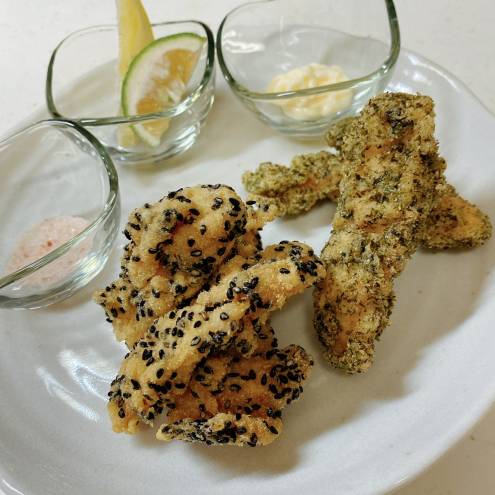 ささみの2色揚げ