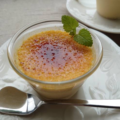 おからパウダーでほっこりクレームブリュレ