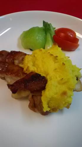 照り焼きチキンのポテト焼き