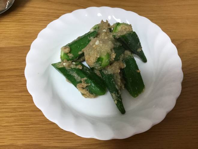 オクラのクリーミー胡麻和え