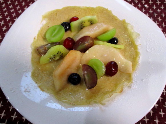 ガレット（そば粉と おからパウダーを入り）で秋のスイーツ三昧