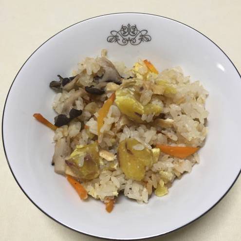 栗ときのこの炊き込みご飯