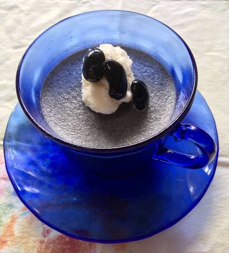 おから入り黒ごまプリン