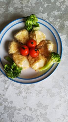 カマンベールチーズのおからパウダー焼き