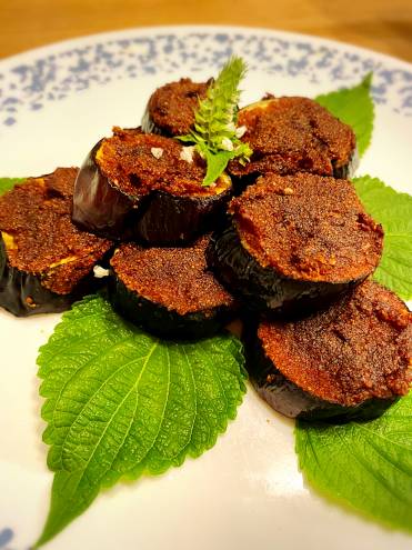 おから味噌なす田楽