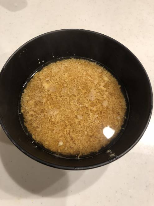 おからパウダー入り卵味噌汁