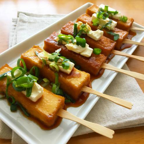 甘辛スティック厚揚げチーズのっけ