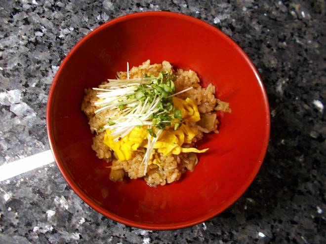 帆立と舞茸の炊き込みご飯