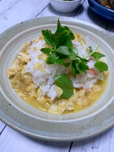 レンジで親子丼