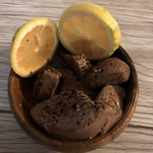 お酒の力でふんわりレバー蒸し