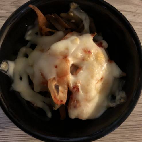 きんぴらキムチのチーズ焼き