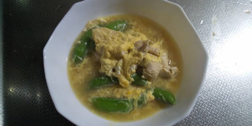 スナップえんどうの卵とじ