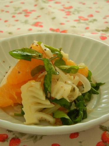 中華風タケノコと甘夏のサラダ