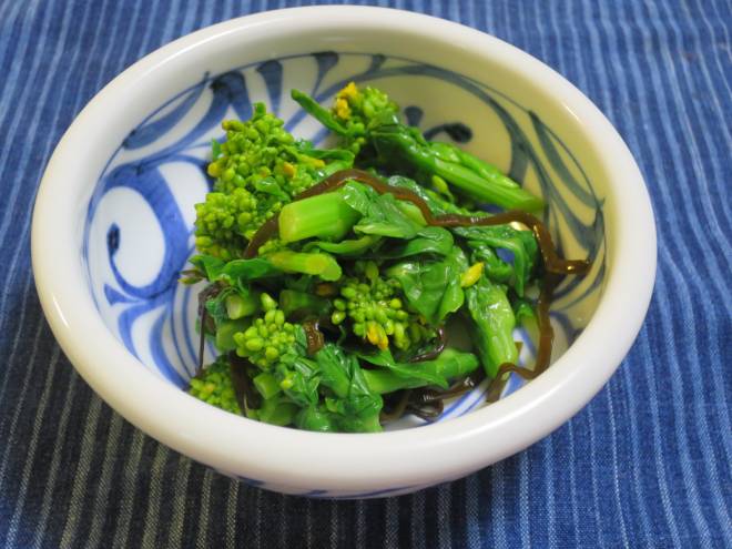 菜の花の塩昆布漬け