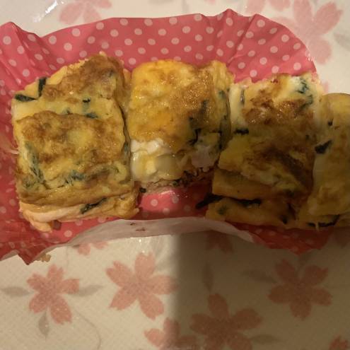 ぎさみのりとチーズの卵焼き