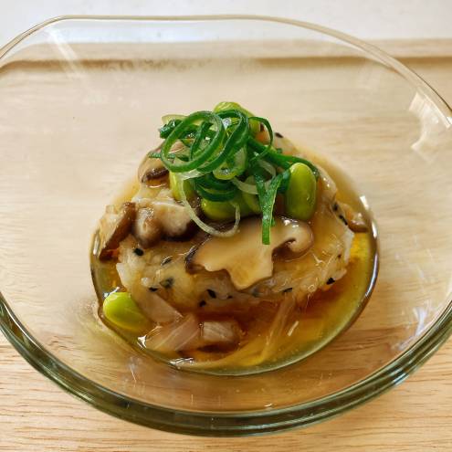 焼きおにぎりのあんかけ