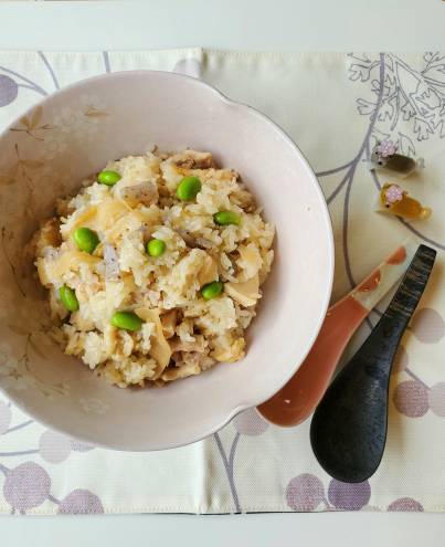 鶏肉とたけのこの炊き込みご飯