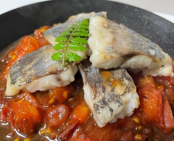 アジとトマトのみりん煮