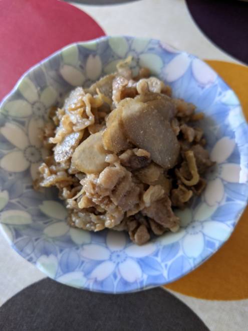 牛肉とごぼうの味噌炒め