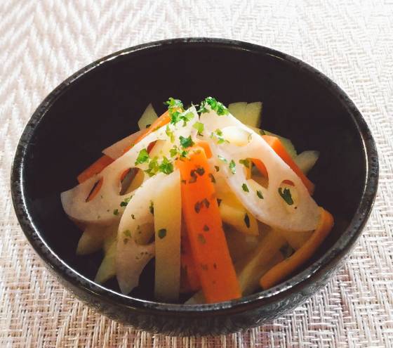 ジャガイモのレンチン塩きんぴら