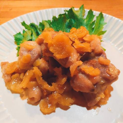 鶏肉と打ち豆のキャラメル煮