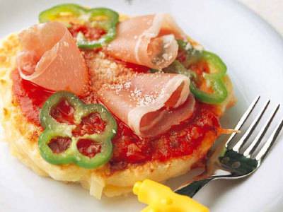 ピザ風お好み焼き