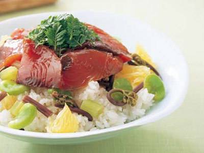 夏みかん風味の混ぜずし